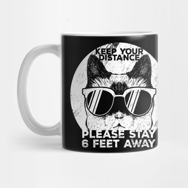Social Distancing Funny Cat With Sunglasses by creative